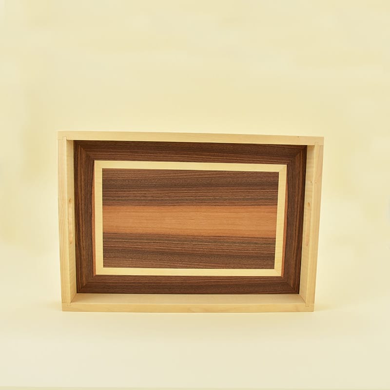 Wooden serving tray 16 wood&dots